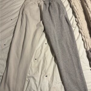 PacSun Cream and Gray Joggers